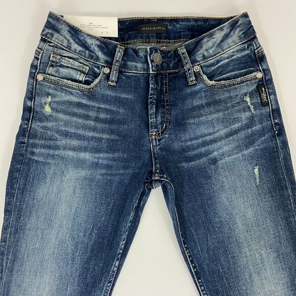 Silver Jeans Co. Women's Suki Slim Leg Curvy Size 27 (26 x 27) Mid Rise NWT - Picture 3 of 13